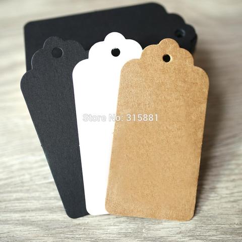Kraft Gift Tags Scalloped Edge Wedding Party Paper Tag Price Label Hang Tag 100pcs/lot ► Photo 1/4