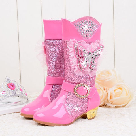 2022 NEW Princess Girls High Boots Winter Children's Boots Warm Soft Cute Brand Fashion Over The Knee Boots For Kids Snow Shoes ► Photo 1/6