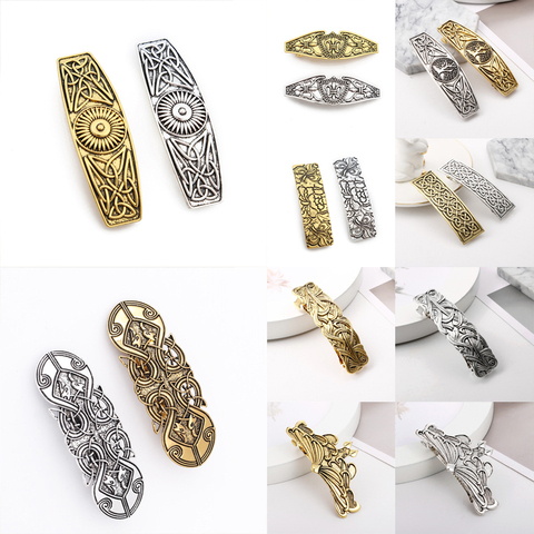 Viking Hairpin Nordic Celtics Knots Crown Vintage Metal Hair Barrettes Dragons Slide Hair Clip Women Hair Jewelry Accessorie ► Photo 1/6