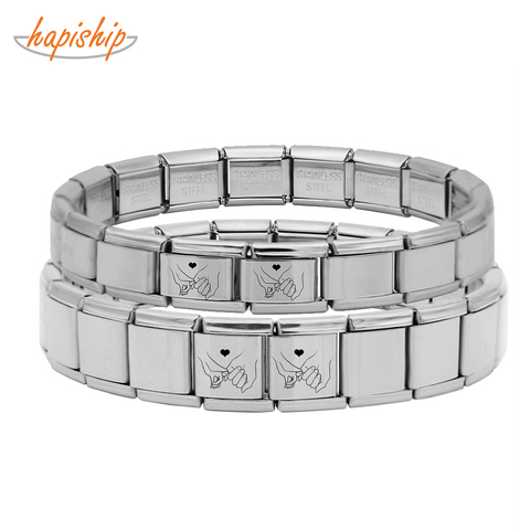 Hapiship 2022 1Pcs 9mm 13mm Width Original Daisy Agreement Charm Links Fit 9mm Bracelet  Stainless Steel Jewelry Making DJ316 ► Photo 1/6