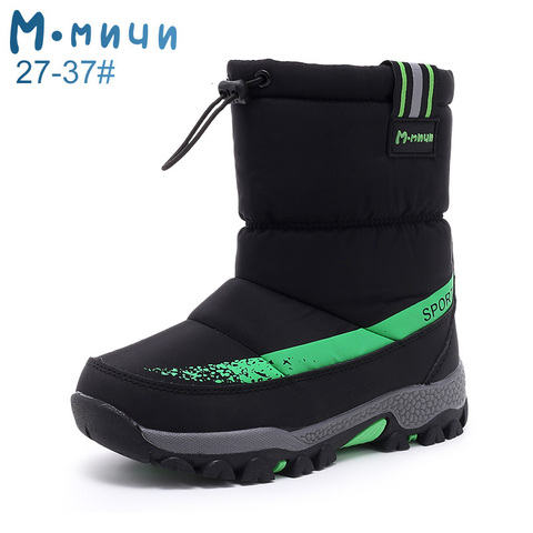 MMnun Winter Boots For Boy Kid Boots 2022 Winter Children's Shoes Footwear Big Boys Size 27-37 ML9664 ► Photo 1/6