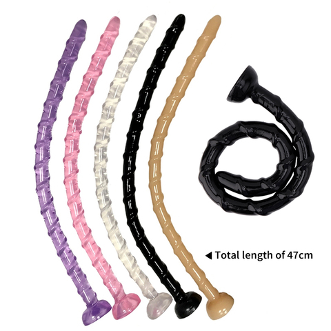 47cm Super long Anal Plug Dildo Soft Silicone Butt Plug For Female Male Gay Masturbation Anal Sex Toy Anus Dilator Expander ► Photo 1/6