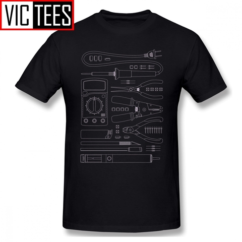 Mens Hacker T Shirts Hardware Hacker Tools Tee T-Shirt 100% Percent Cotton Tee Shirt Funny Streetwear Graphic Man Tshirt ► Photo 1/6