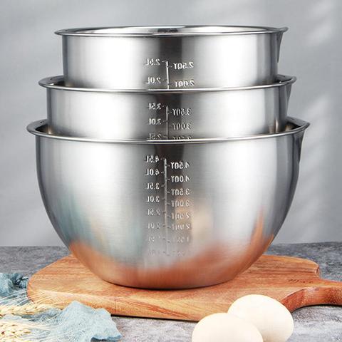 Stainless Steel Mixing Bowls Non Slip Whisking Bowls for Salad Cooking Baking ► Photo 1/6