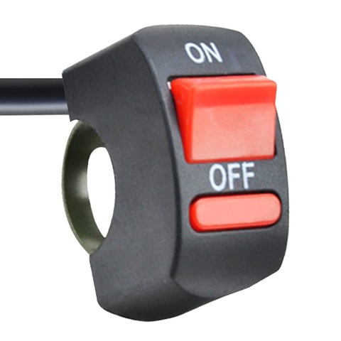 Universal Motorcycle Handlebar Flameout Switch ON OFF Button for Moto Motor ATV Bike DC12V/10A Black ► Photo 1/6