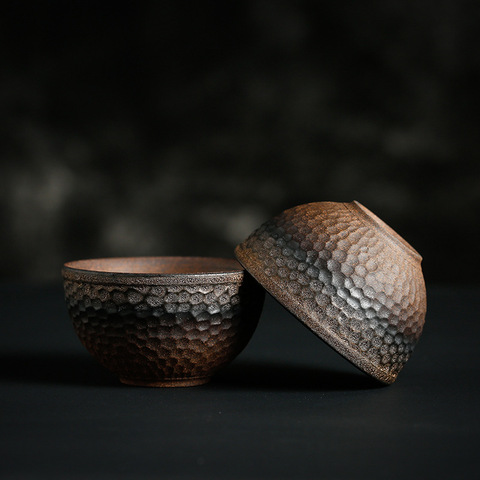 Vintage handmade ceramic teacup Japanese Style Retro Tea Cup stoneware tea set Home tea bowl Master Cup ► Photo 1/5