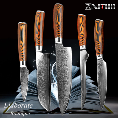 XITUO Damascus Kitchen Knife Japanese vg10 High Carbon Stainless Steel Professional Chef Knife Boning Slicing Utility Cleaver CN ► Photo 1/6