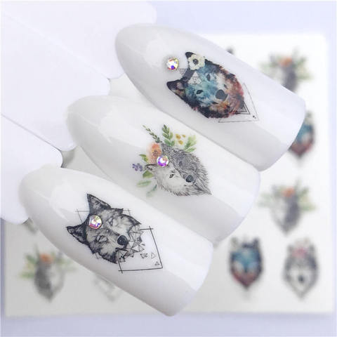 YWK 2022 NEW Designs Wolf/Vintage/Flamingo Noble Necklace Nail Art Water Decals Transfer Sticker Manicure Nail Decoration ► Photo 1/6