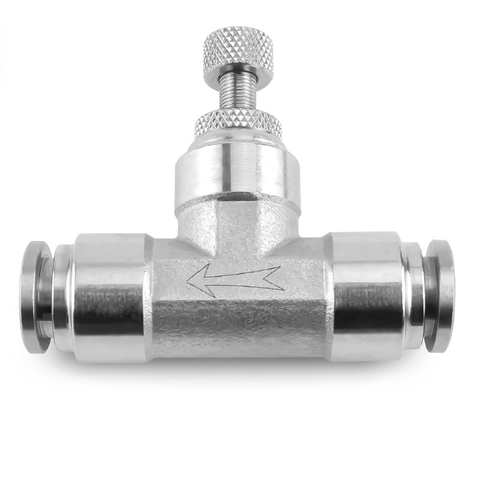 SA pneumatic connector 304 stainless steel air connector hose 4/6/8/10/12mm flow adjustment throttle valve quick plug connector ► Photo 1/6