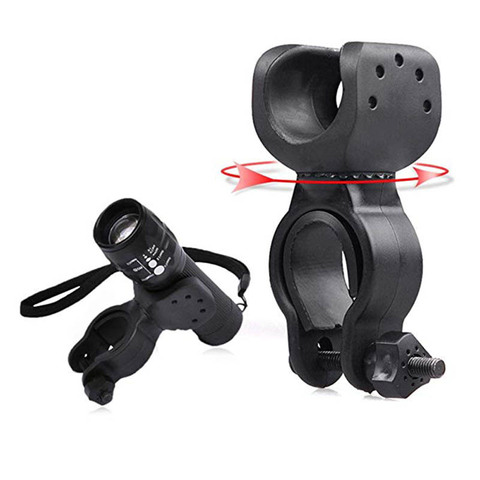 Bicycle Light Bracket Flashlight Mount Holder Antiskid Cycling Bike Light Torch Clip Mount 360 Degree Rotation ► Photo 1/6