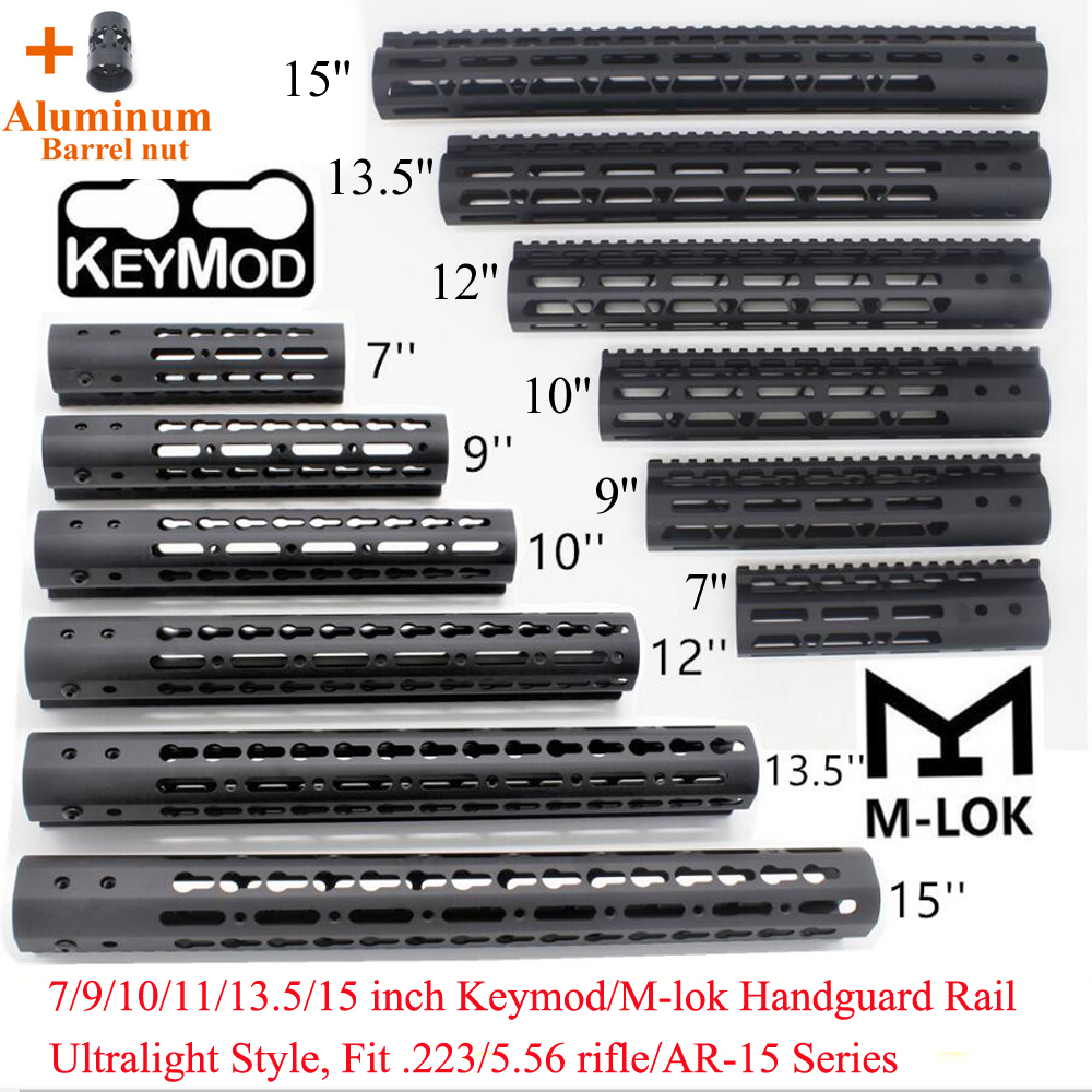 7''9''10''11''12''13.5''15'' inch Clamp Style Free Floating M-LOK Handguard Rail 