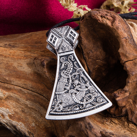 My Shape Slavic Thor Hammer Viking Axe Perun Pendant Necklaces Viking Amulet Men and Women Jewelry ► Photo 1/6