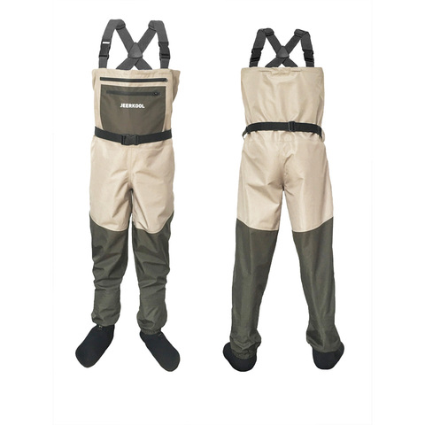 Fishing Waders Hunting Suit 3 Layer Waterproof Wading Pants with Neoprene Boots Waist or Chest Fly Fishing Clothes Overalls ► Photo 1/6
