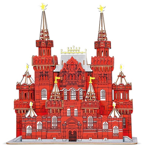DIY Assembly Construction Puzzle Sets Russia Red Square Wooden 3D Puzzles Model Architecture Building Toys Teens Adult Jigsaw ► Photo 1/6