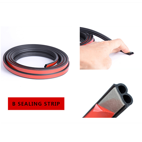 Car Door Rubber Seal Strips Auto Double Layer Sealing Stickers For Door Trunk Sound Insulation Weatherstrip Interior Accessories ► Photo 1/5