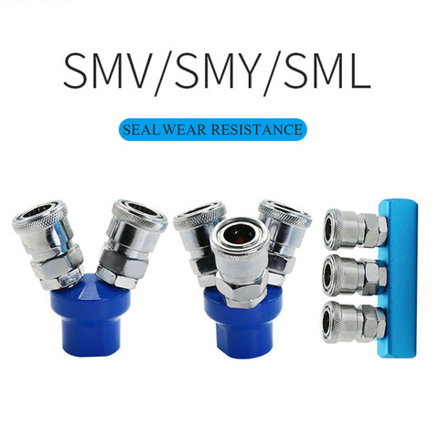 Gas Distributor Pneumatic Fittings Quick Coupler For Air Compressor Adapter Ejector Split System Splitter Connector Hardware SML ► Photo 1/6