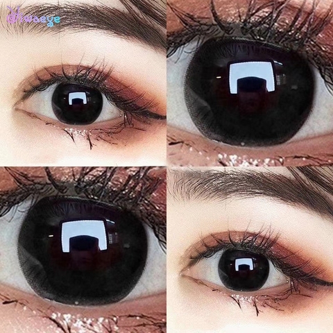 Black Colored Contacts Lenses Big Eye Diameter Beauty Pupil Halloween Cosplay Fashion Contacts Makeup Lens ► Photo 1/2