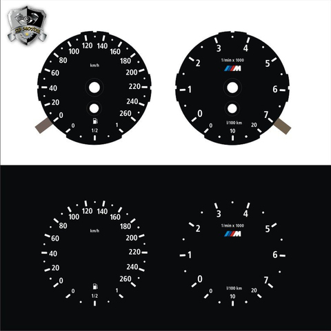 SD Motor EL Glow Gauge for BM E90 316i 318i 320i 323i Black panel White light ► Photo 1/4