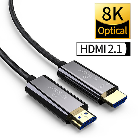 8K Optical Fiber HDMI 2.1 Cable ARC HDR 4K 120Hz High-Definition Multimedia Interface Cable for PS5 Samsung QLED TV Amplifier ► Photo 1/6