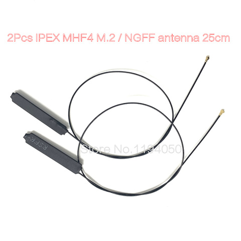 A pair of IPEX MHF4 2. 4G 5G wifi antennas for Intel 7260 7265 3165 AC N5321 EM7345 GOBI5000 NGFF card 18.5cm/7.2 inches EM7355 ► Photo 1/1