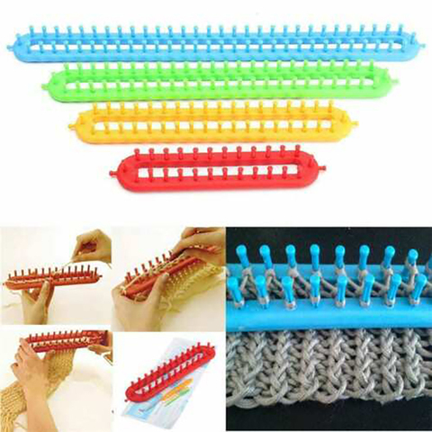 1 Set Rectangle Round DIY Knitting Loom Scarf Sweater Hat Shawl Stitching Knit Handmade Craft Weaving Braiding Tool ► Photo 1/6