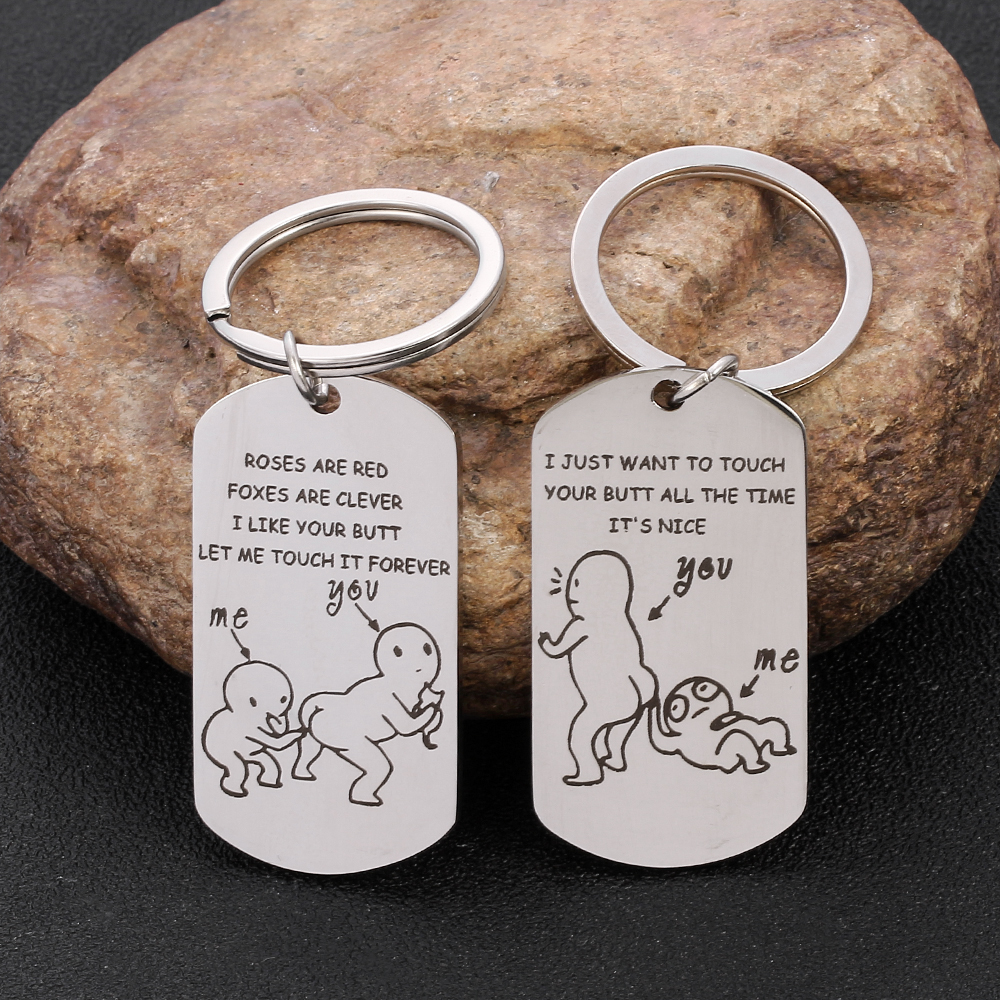 Funny Butt Couple Love Keychain Let Me Touch Your Butt Forever, Cute Love  Poems, Anniversary Gifts For BF GF, Husband Wife Gifts - Price history &  Review | AliExpress Seller - music