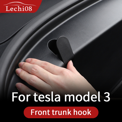 Front trunk hook for Tesla model 3 accessories/ 2016-2022 car  accessories model 3 tesla three ► Photo 1/6