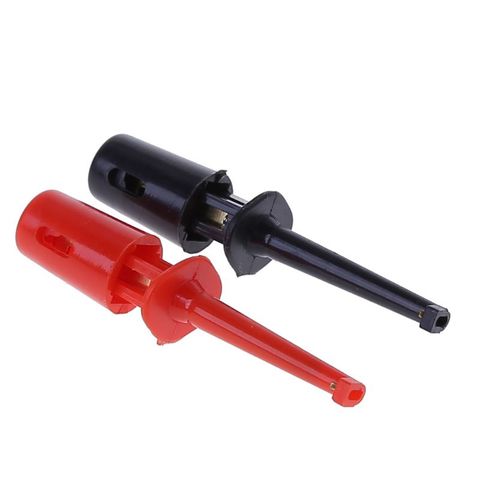 New 1 Pair Single Hook Clip Test Probe Lead Wire Mini Grabber Kit For Multimeter  ► Photo 1/6