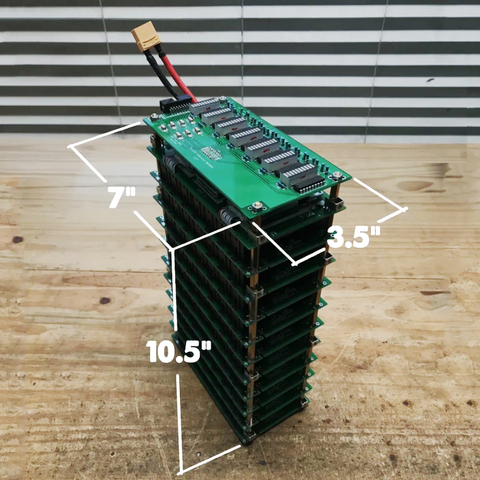 7S State of Charge Meter and  7S 50A Bluetooth  BMS 7s 18650 Battery Box DIY 7s  Power Wall Battery pack LED DIY Ebike Battery ► Photo 1/3