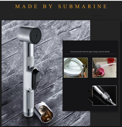 Showerhead Chrome ABS Sprayer Handheld Toilet Bidet Shattaf Spray Bathroom Toilet Bidet Shower Head Nozzle ► Photo 1/6