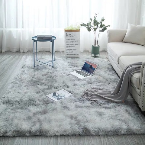 Carpets for living room Nordic mixed color carpet simple modern long suede bedroom bedside environmental non-slip carpet ► Photo 1/6
