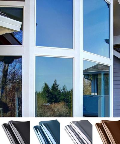 Window Privacy Film Sun Blocking Mirror Reflective Tint One Way, Heat Control Vinyl Anti UV Window Stickers for Home and Office ► Photo 1/6