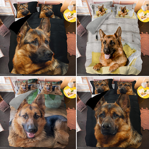 Euro Size Pet Dog Bedding Set German Shepherd Animal Duvet Cover 2/3pcs Bedclothes Pillowcase Quilt Comforter Covers ► Photo 1/6