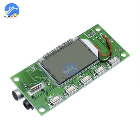 DSP & PLL 87-108MHz LCD Digital Wireless Microphone Stereo Audio FM Receiver Module ► Photo 1/6