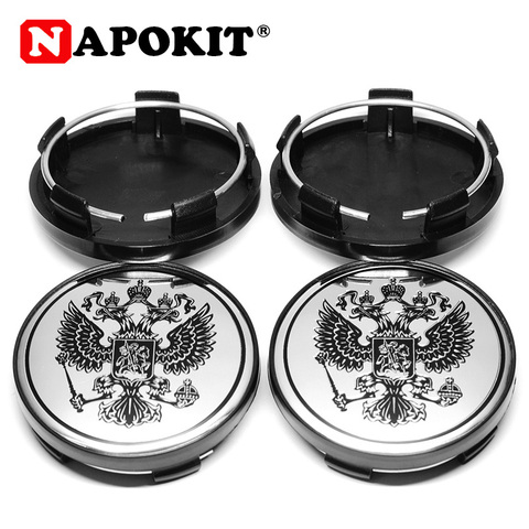 4Pcs 58mm Russia Russian National Shield Car Wheel Center Cap Hub Cap Auto Rim Hubcap Cover Car Styling Modification Accessories ► Photo 1/6