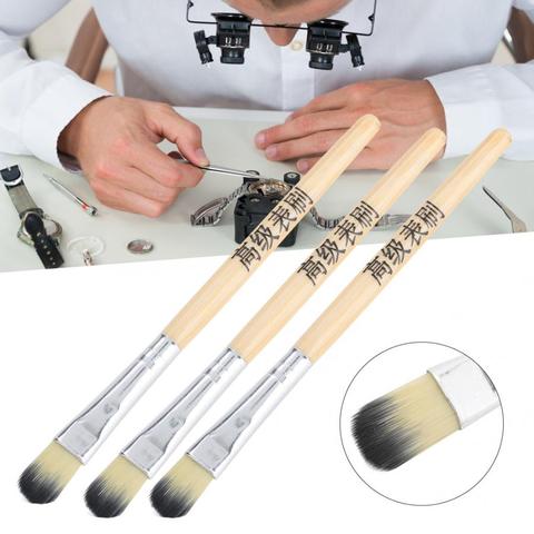 3pcs Watch Cleaning Brush Watch Small Parts Watch Movement Glass Fiber/Brass/Steel Brush Cleaning Brush Watch Part Repair Tool ► Photo 1/6