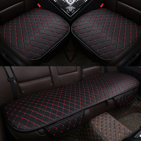 Universal Leather Car Seat Cover Cushion Front Rear Backseat Seat Cover Auto Chair Seat Protector Mat Pad Interior Accessories ► Photo 1/6
