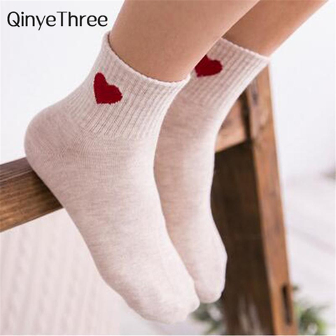 2022Casual Pretty Heart Love Socks Cute Comfortable Sock Girl Female Women Winter Summer Fall Sporting Leisure Pure Cotton Meias ► Photo 1/6