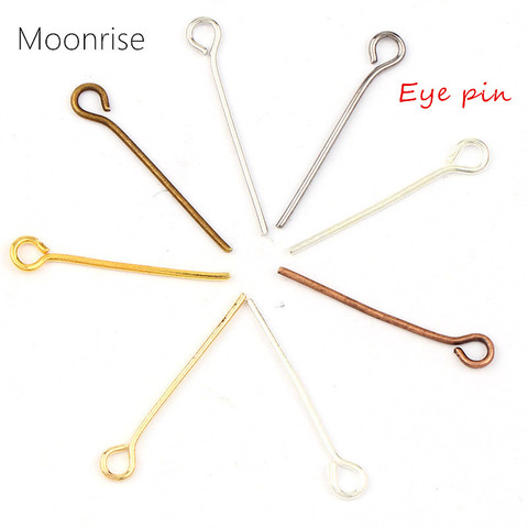 100-200pcs Gold Silver Color Eye Head Pins 20 30 40 50 mm Eye Pins Findings For Diy Jewelry Making Jewelry Accessories HK026 ► Photo 1/6