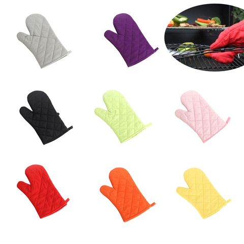 1PC/2PCS Oven Mitts Heat Resistant Microwave Oven Glove Cotton Linen Baking BBQ Non-slip Oven Mitts Kitchen Cooking Tools ► Photo 1/6