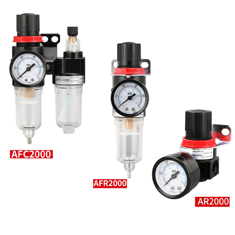 Various pneumatic air source processors AFC2000+AL2000 1/4 thread air compressor oil-water separator filter regulator trap valve ► Photo 1/6