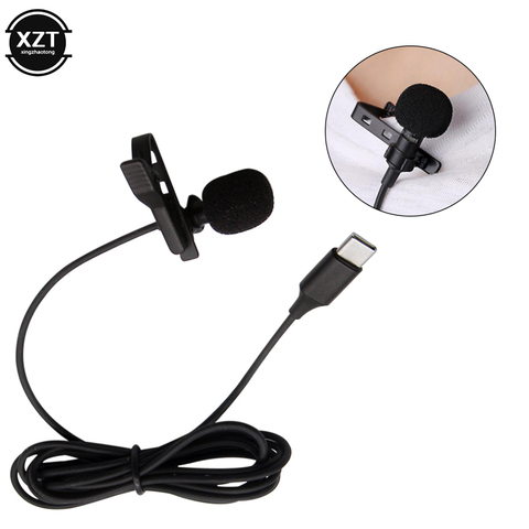 USB Type-C Microphone MIni Lapel Lavalier Clip-on Mic Condenser Audio Recording for Huawei Xiaomi Samsung Android SmartPhone ► Photo 1/6