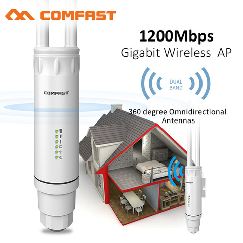 New Comfast High Power AC1200 Outdoor Wireless wifi Repeater AP/WIFI Router 1200Mbps Dual Dand 2.4G+5Ghz Long Range Extender PoE ► Photo 1/6