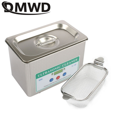 DMWD Ultrasonic Cleaner Stainless Steel Washing Bath Machine Glasses Jewelry Watch Denture Mini Ultrasound Wave Cleaning Tank EU ► Photo 1/6