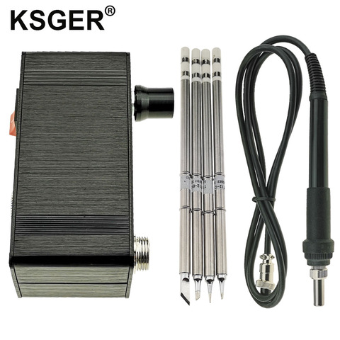 KSGER Mini T12 Soldering Station DIY STM32 V2.0 OLED T12 Iron Tips Welding Kits ABS Plastic Handle Zinc Stand Quick Heating ► Photo 1/5