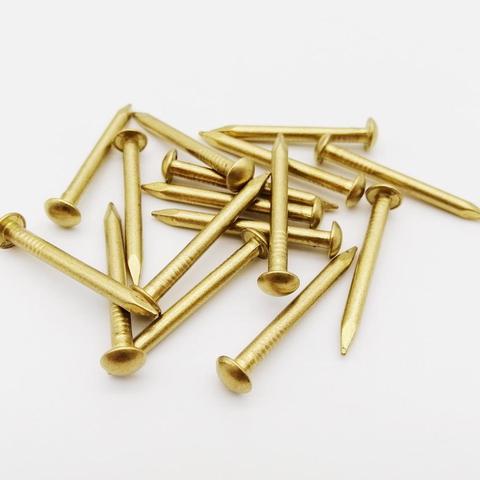 10/100pcs Diameter 1.2mm 1.5mm 2mm 2.8mm Pure Copper Brass Small Mini Round Head Nail for Furniture Hinge Drum Jewelry Chest Box ► Photo 1/6