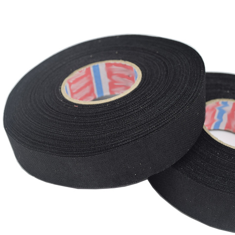 19mmx25m Black Cloth Substrate Tape For Cable Harness Wiring Loom Adhesive Felt With Wear Resistance High Temperature ► Photo 1/4