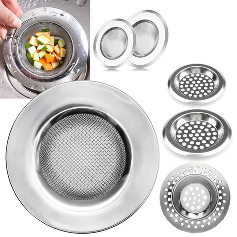 Stainless Steel Floor Drain Kitchen Food Slag Bathroom Mesh Sink Filter Strainer Cleaner Hair Catcher Stopper Metal Drain Plugs ► Photo 1/6