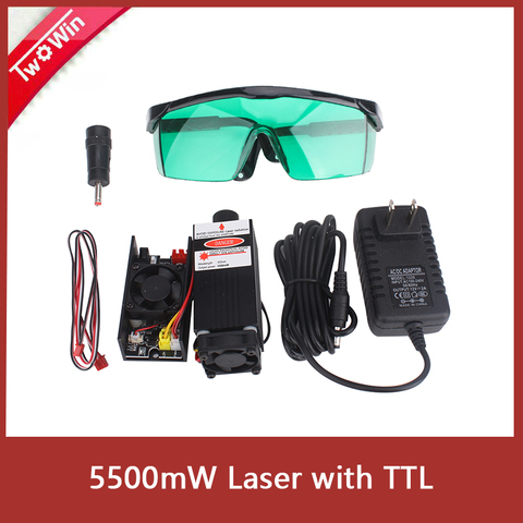 5500mw High-power 450nm Blue Laser Module  Laser Engraving Machine Parts Laser Cutting TTL Module 5.5W Laser Tube ► Photo 1/6