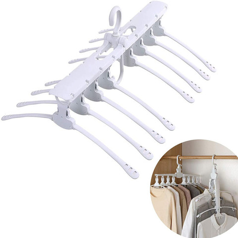 8 In 1 Magic Hanger Clothes Drying Rack Storage Rack Organizer Closet Storage 360 Degree Rotating Foldable Travel Space Saving ► Photo 1/6